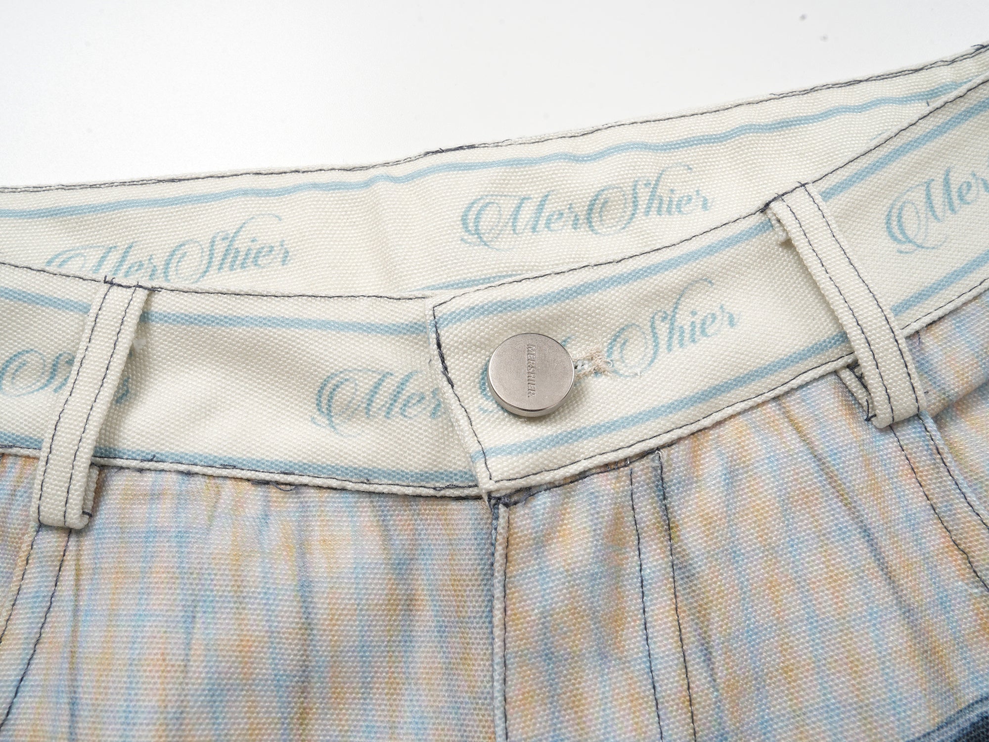 Trompe-L'œil Wide-Leg Denim Print Pants | Y2K Streetwear