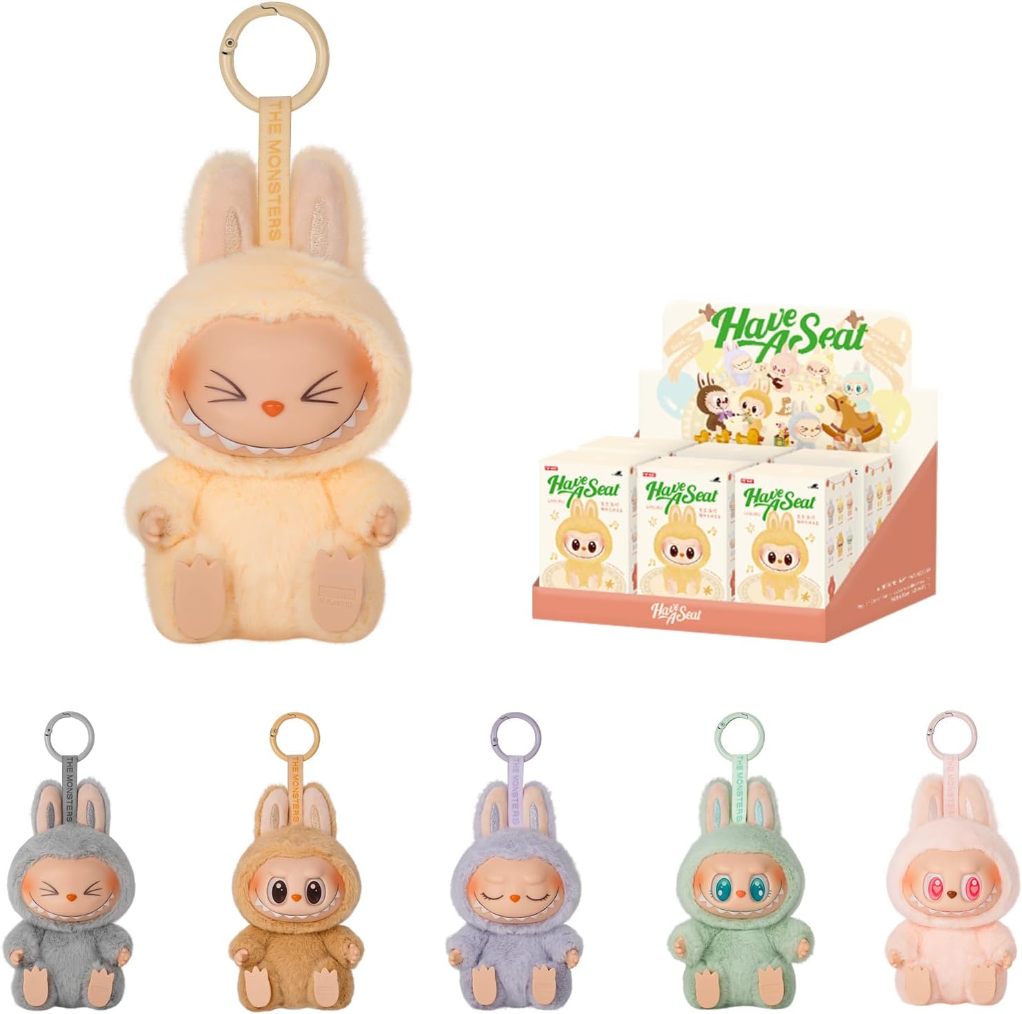 流行音樂會Labubu Doudou Doll KeyChain  - 限量版收藏玩具來自Monsters系列