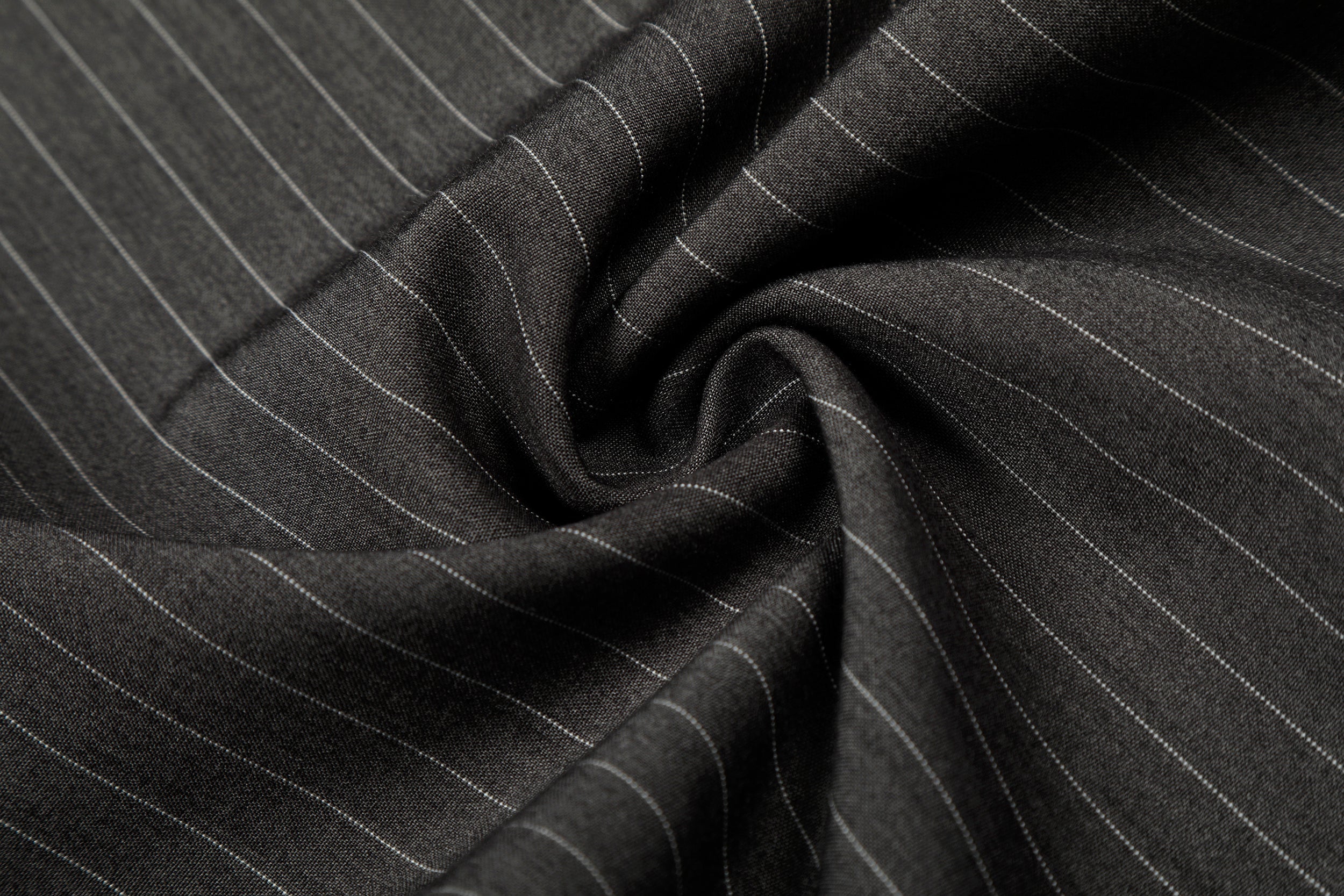 Omirad Pinstripe Wide-Leg Trousers | Grey Tailored Pants