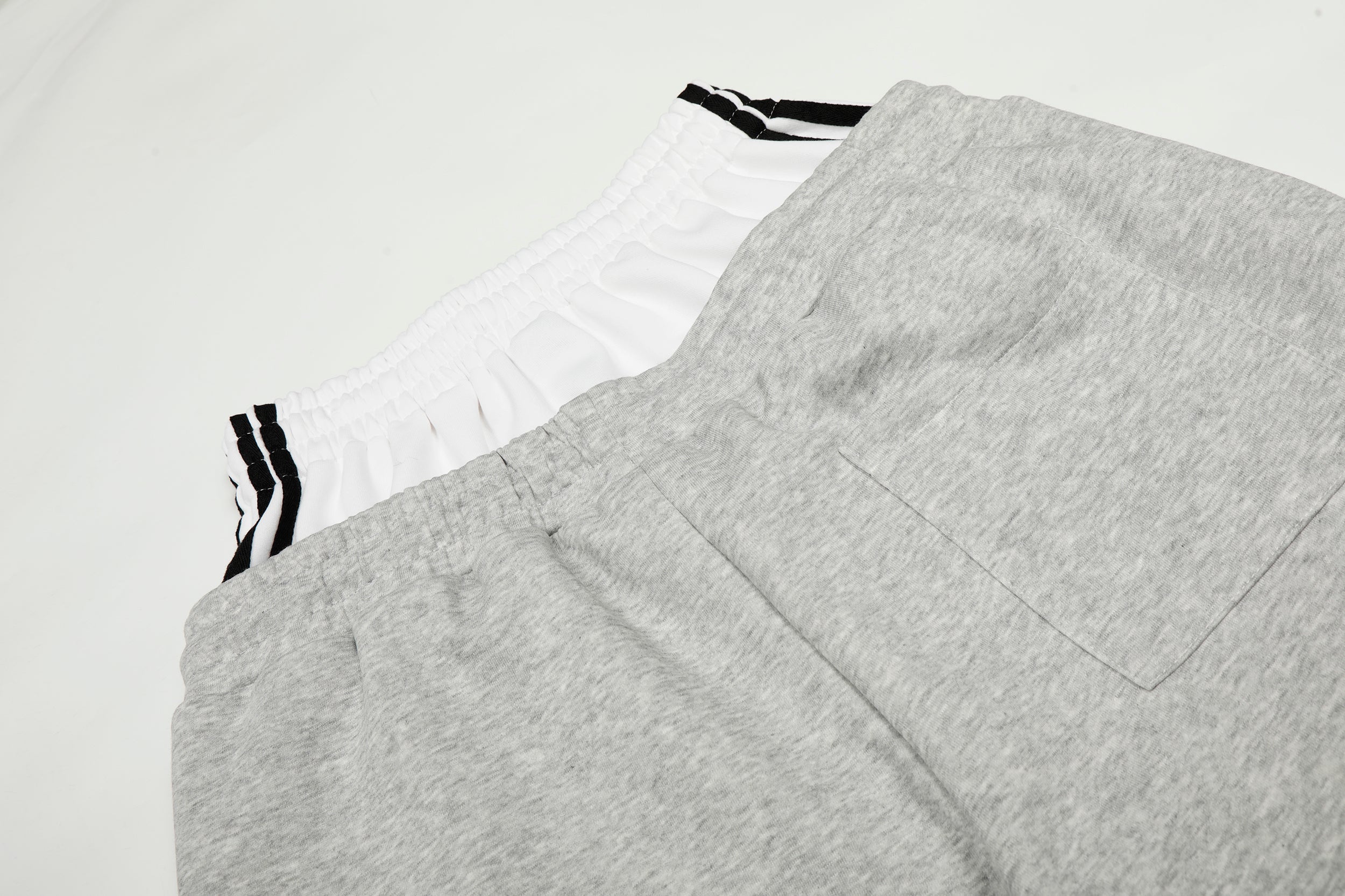 Varsity Patch Wide-Leg Sweatpants | Contrast Double Waist