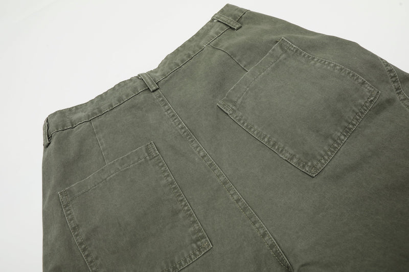 Omirad Heavy-Wash Wide-Leg Cargo Pants | Oversized Streetwear