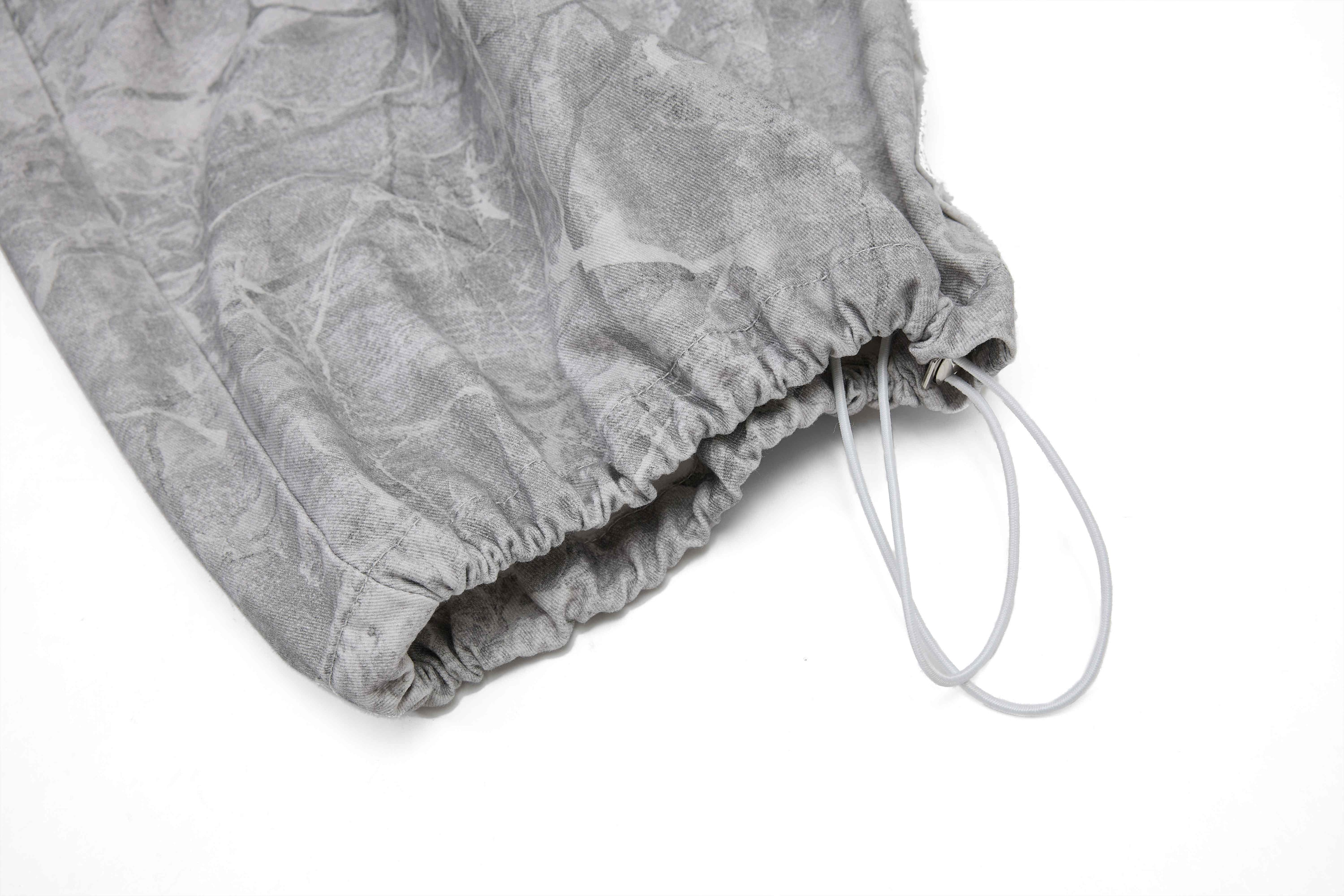 Washed Marble Wide-Leg Baggy Pants | Streetwear Denim