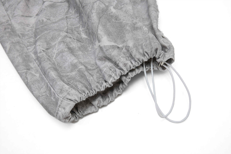Washed Marble Wide-Leg Baggy Pants | Streetwear Denim