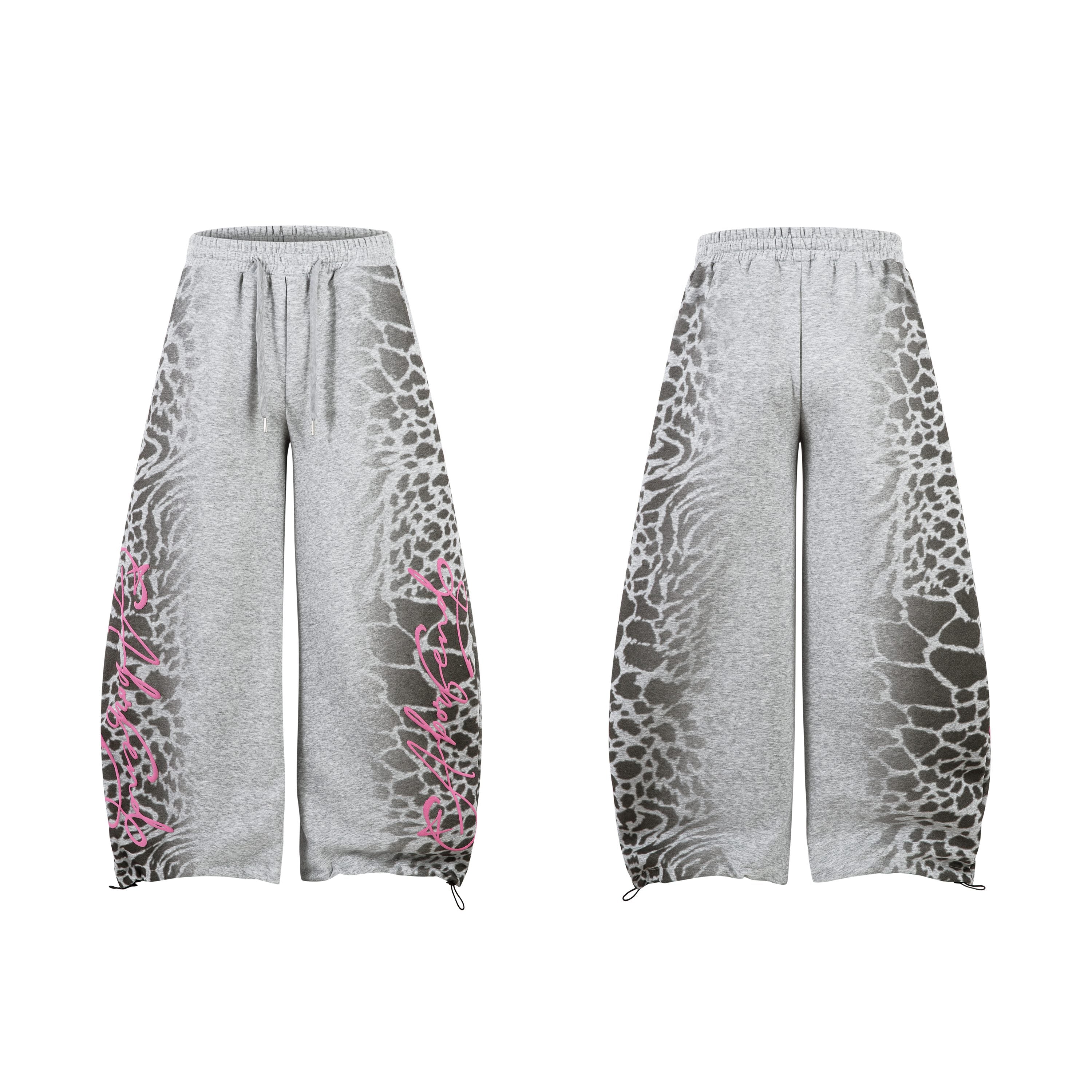 Omirad Leopard Fade Wide-Leg Sweatpants | Streetwear