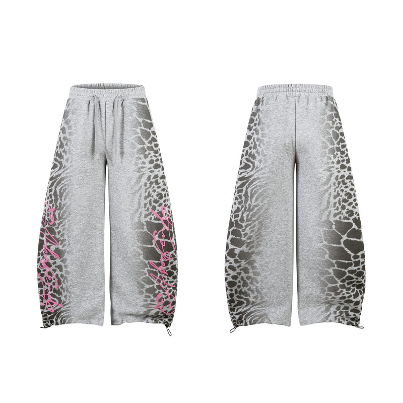 Omirad Leopard Fade Wide-Leg Sweatpants | Streetwear