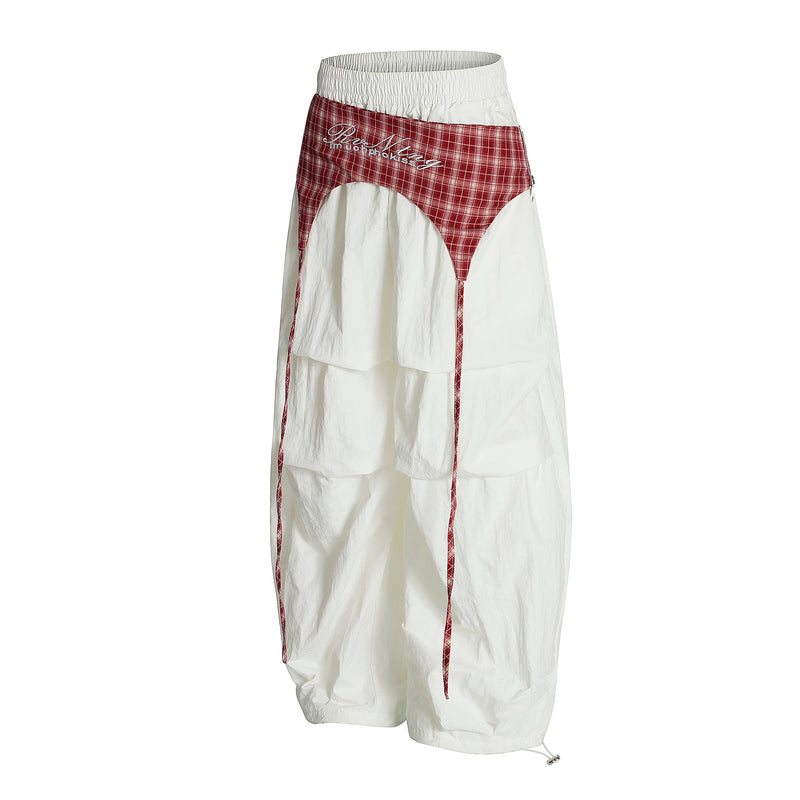 Omirad Layered Patchwork Parachute Pants | Wide-Leg Y2K