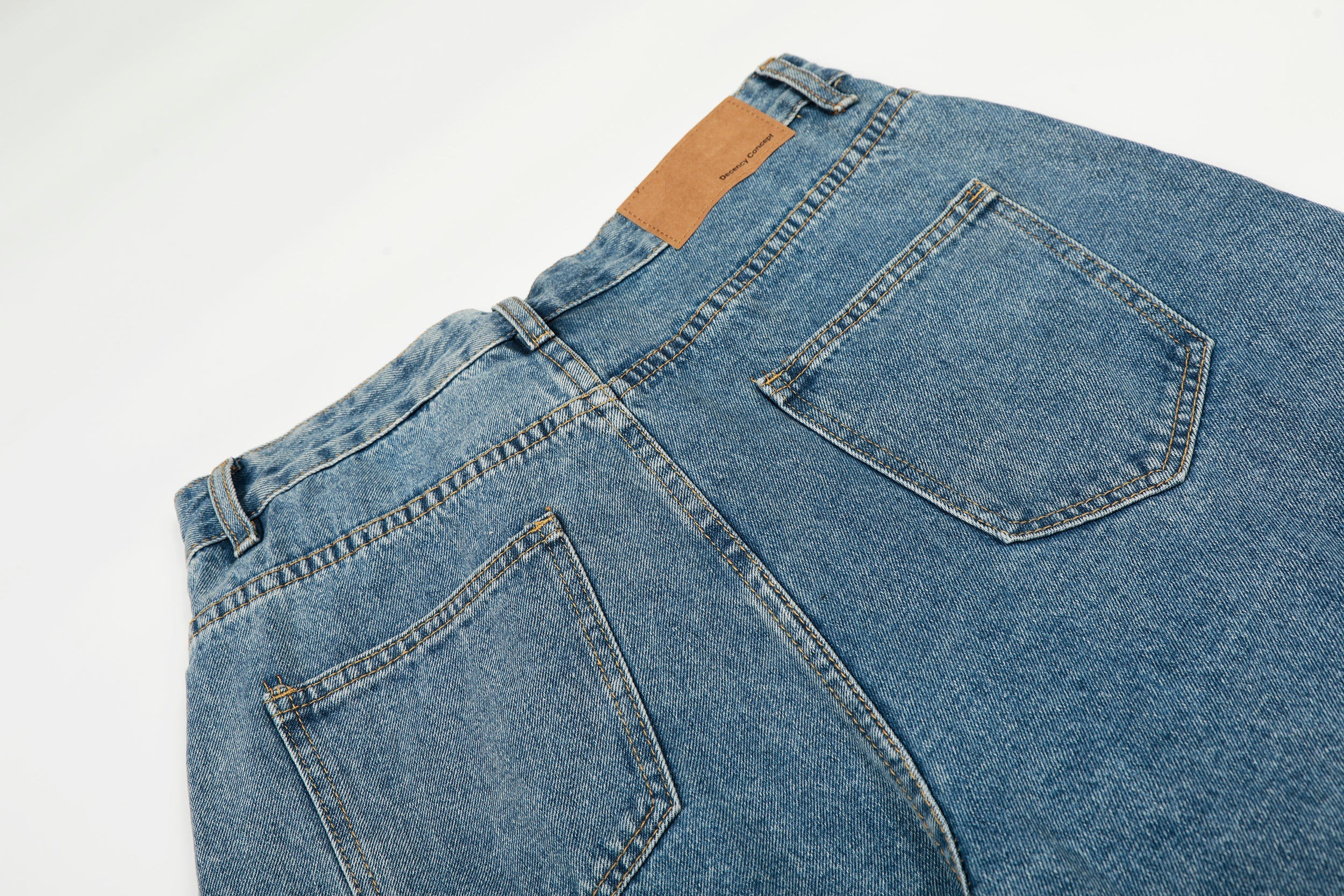 Asymmetric Waist Wide-Leg Denim Jeans | Deconstructed Streetwear