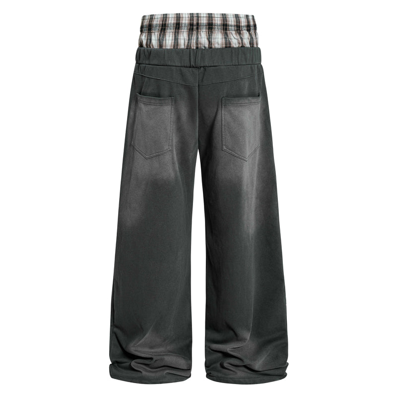 Vintage Leopard Graphic Wide-Leg Sweatpants | Y2K Streetwear