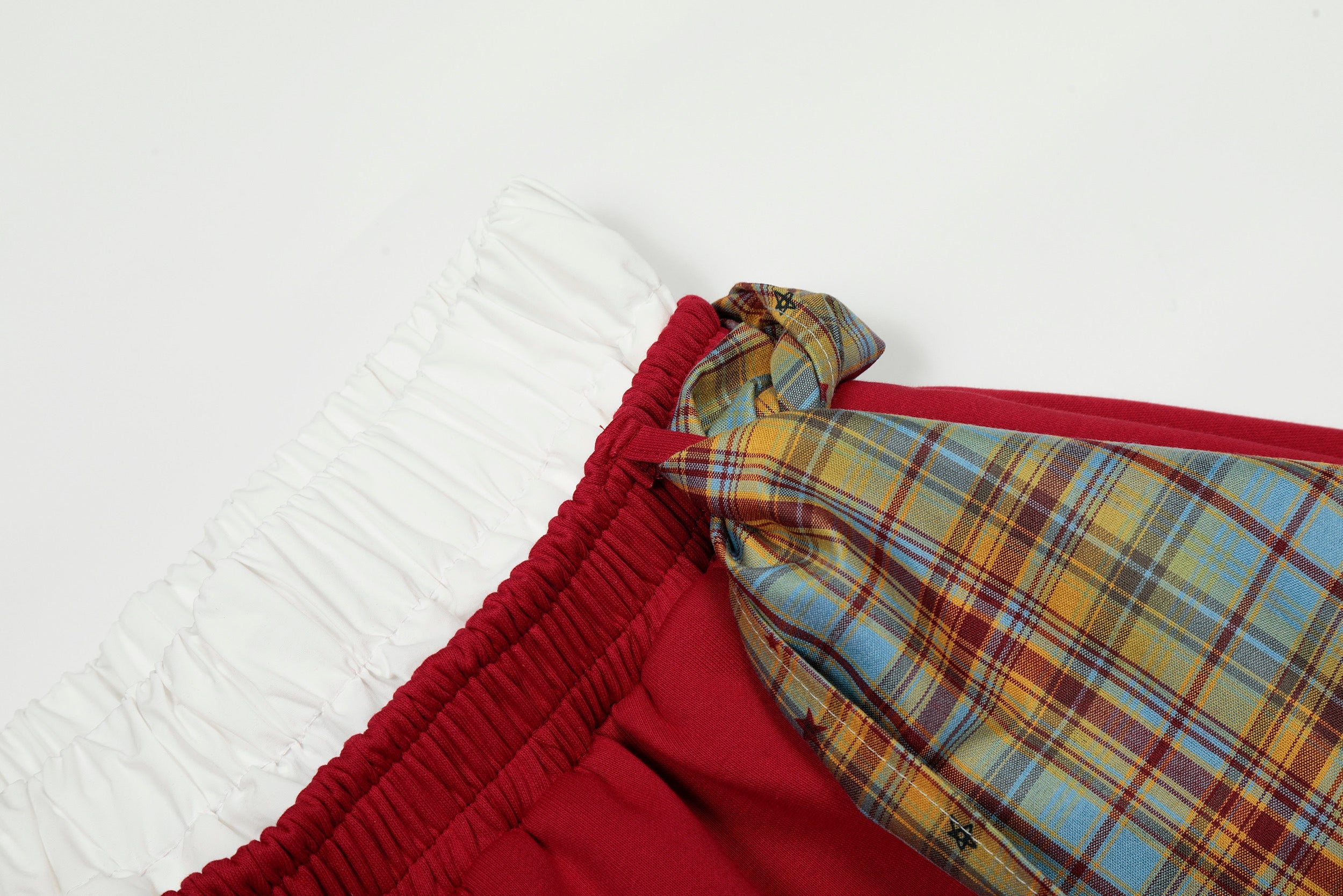 Plaid Drape Stacked Pants | Avant-Garde Streetwear