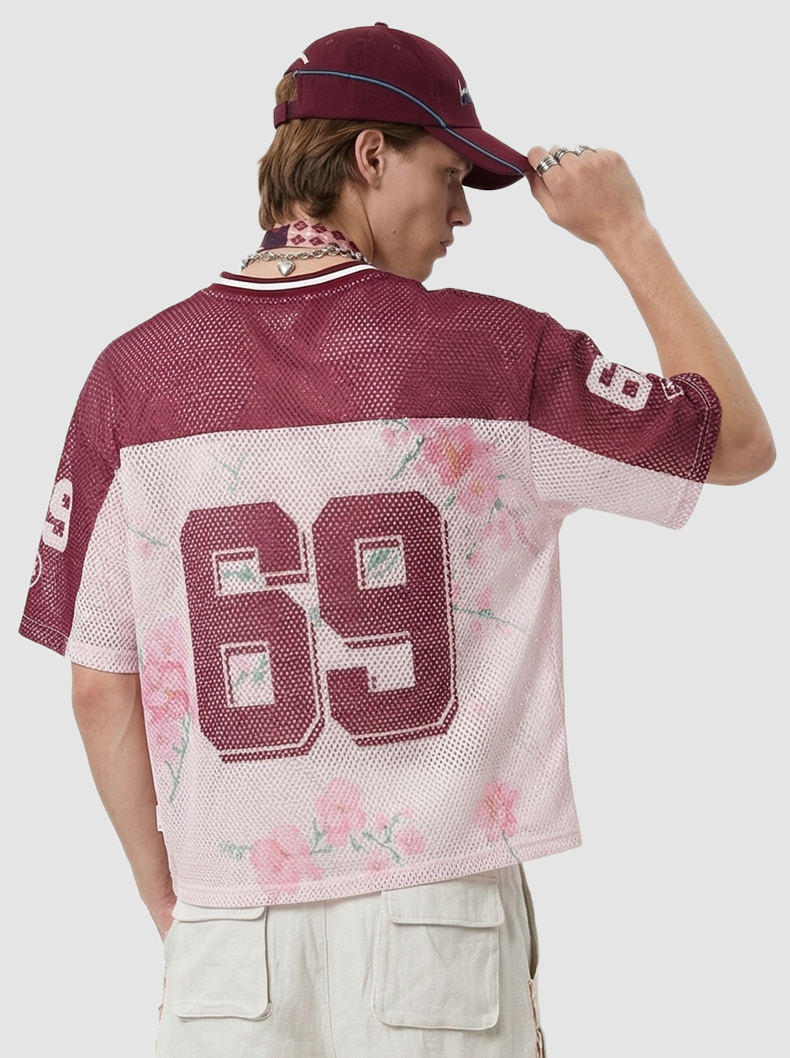 Omirad Blossom 69 Floral Mesh Jersey T-Shirt | Streetwear