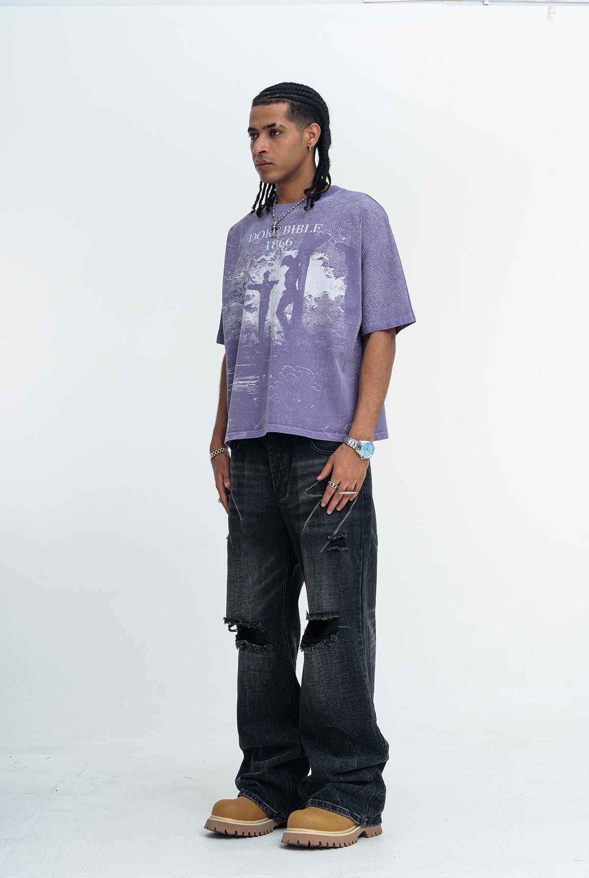 Doré Bible 1866 Crucifixion Graphic Tee | Vintage Washed