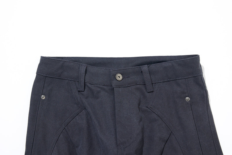 3D Curved Panel Wide-Leg Pants | Sculptural Streetwear