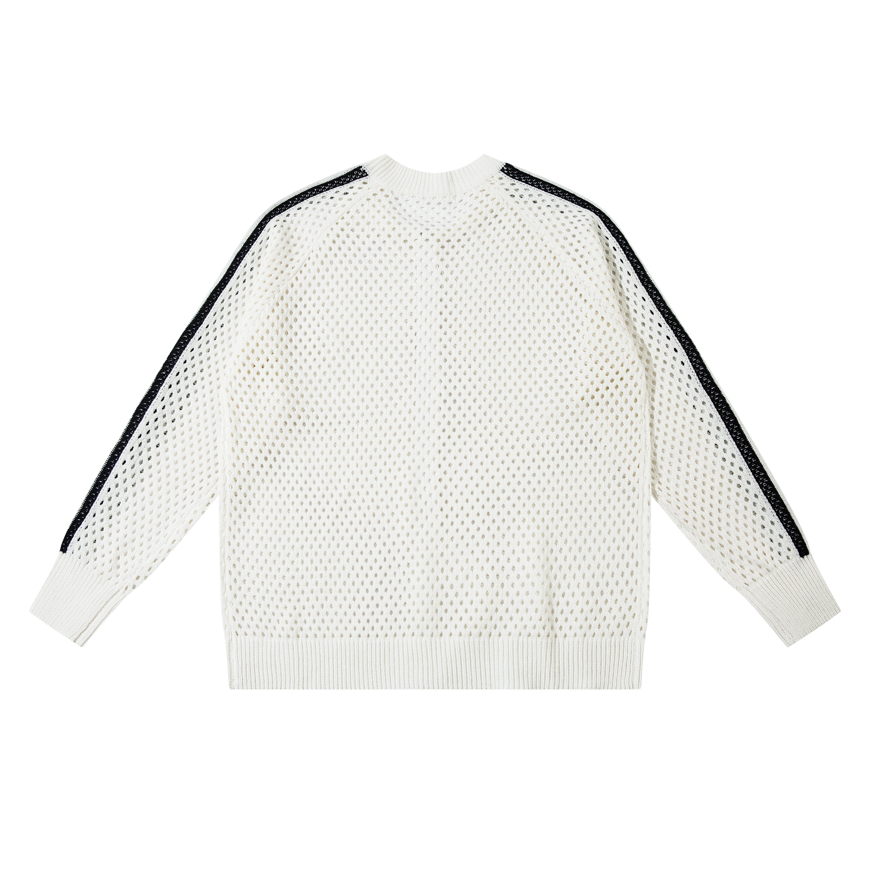 Omirad Striped Mesh Zip-Up Jacket | Sporty Open-Knit Layer