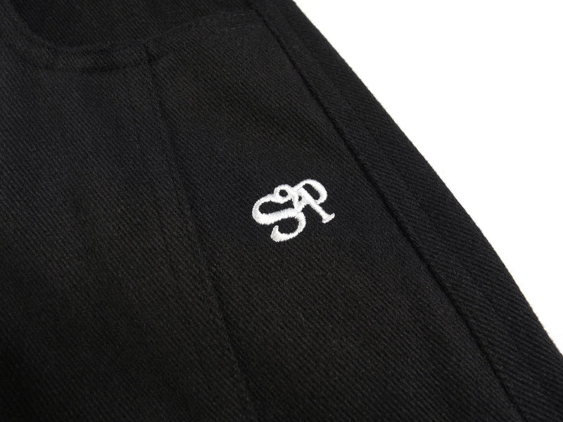 Star Patch Wide-Leg Cotton Pants | Streetwear Graphic Trousers