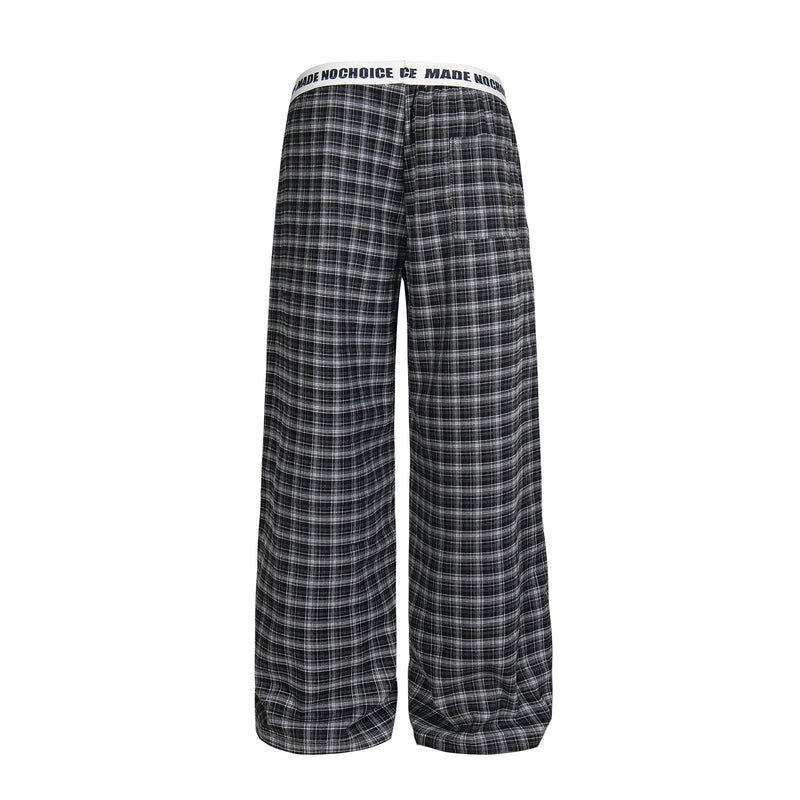 Made No Choice Plaid Wide-Leg Lounge Pants | 100% Cotton
