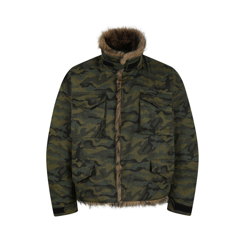 Omirad Camo Fur-Lined Jacket | Military Streetwear