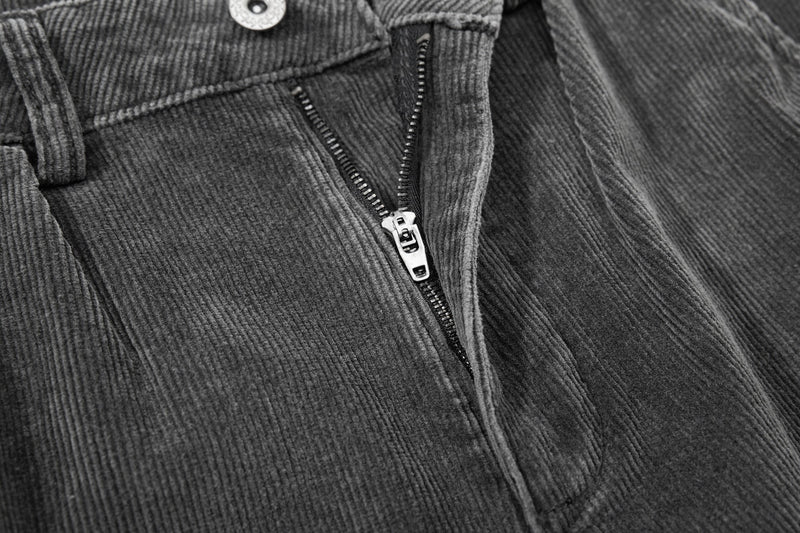 Omirad Washed Corduroy Cargo Barrel Pants | Wide Leg