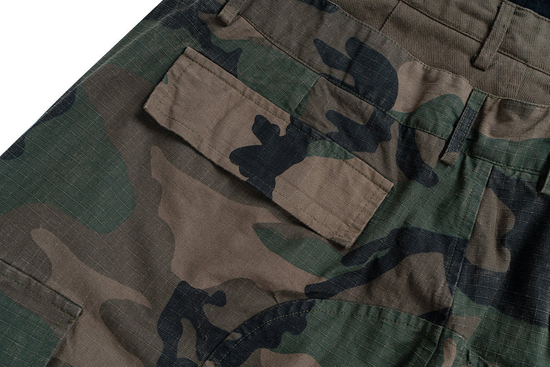 Omirad Double-Waist Camo Cargo Pants | Wide Leg Streetwear