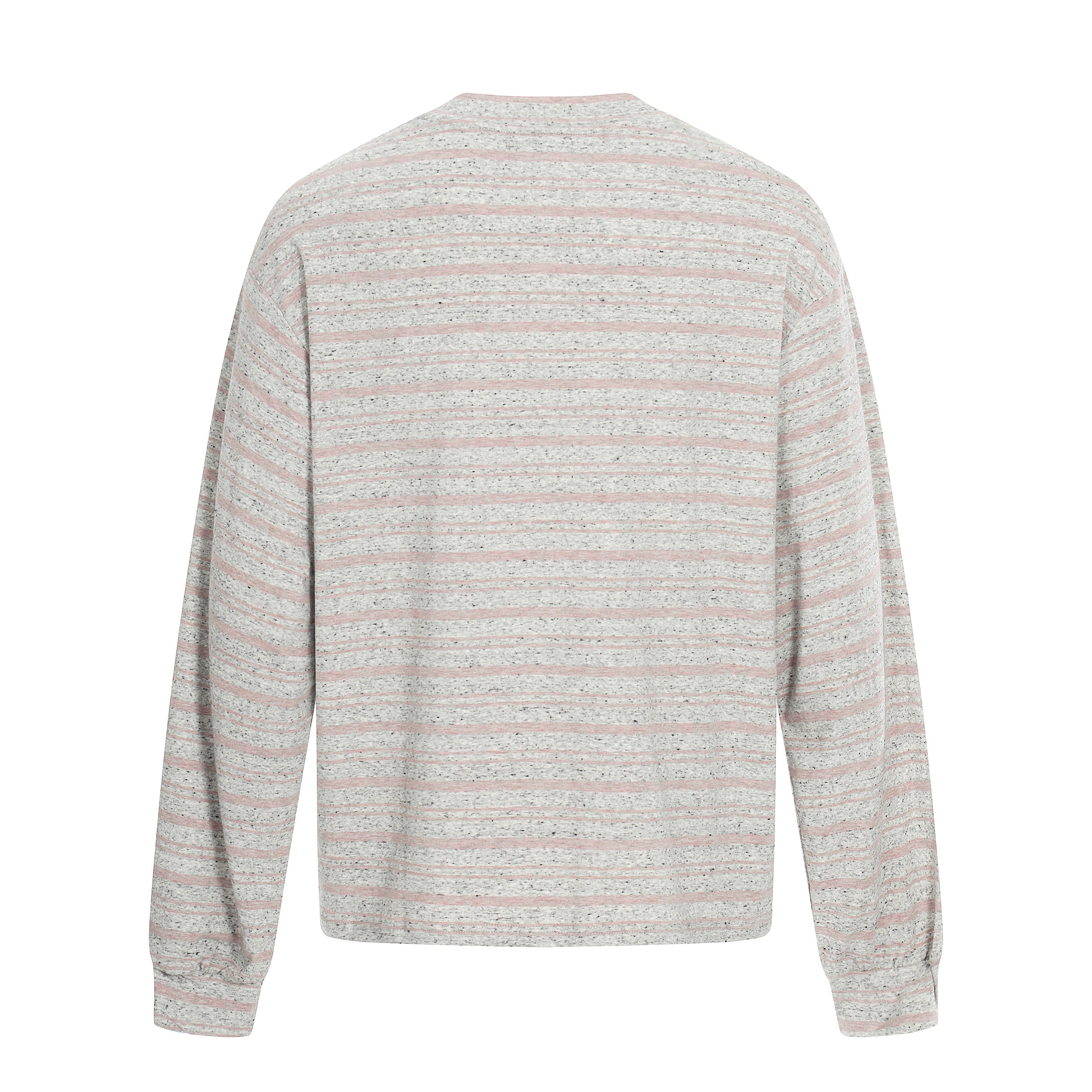 Men's F*CK Graphic Striped Long Sleeve Crewneck Tee