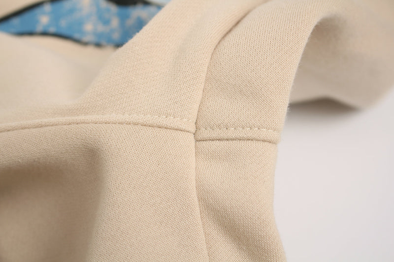 Fleece-Lined Letter Graphic Wide-Leg Sweatpants | SEAKOFF
