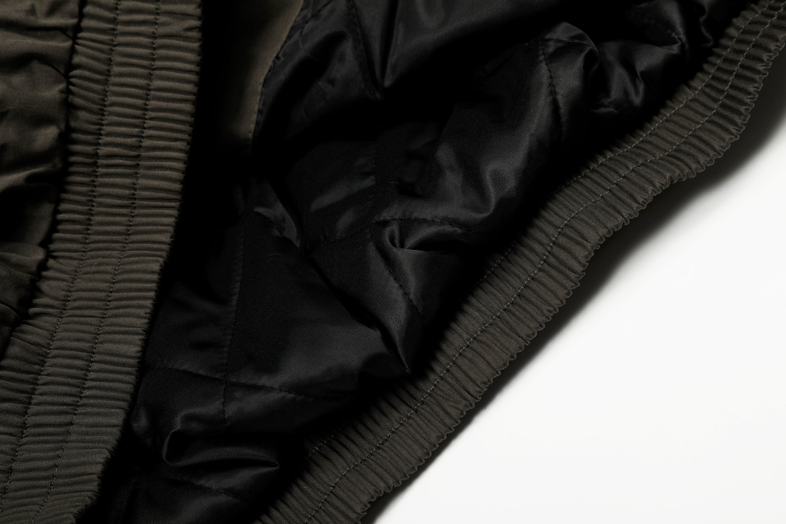 Cotton Stand-Collar Bomber Jacket | Army Green & Brown
