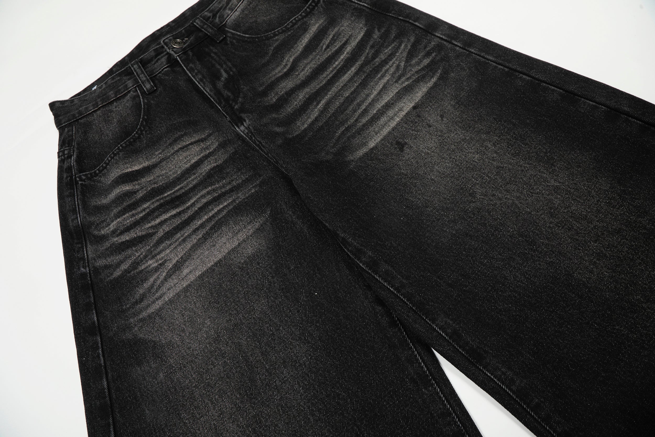 Omirad Vintage Whisker Wash Balloon Wide-Leg Jeans