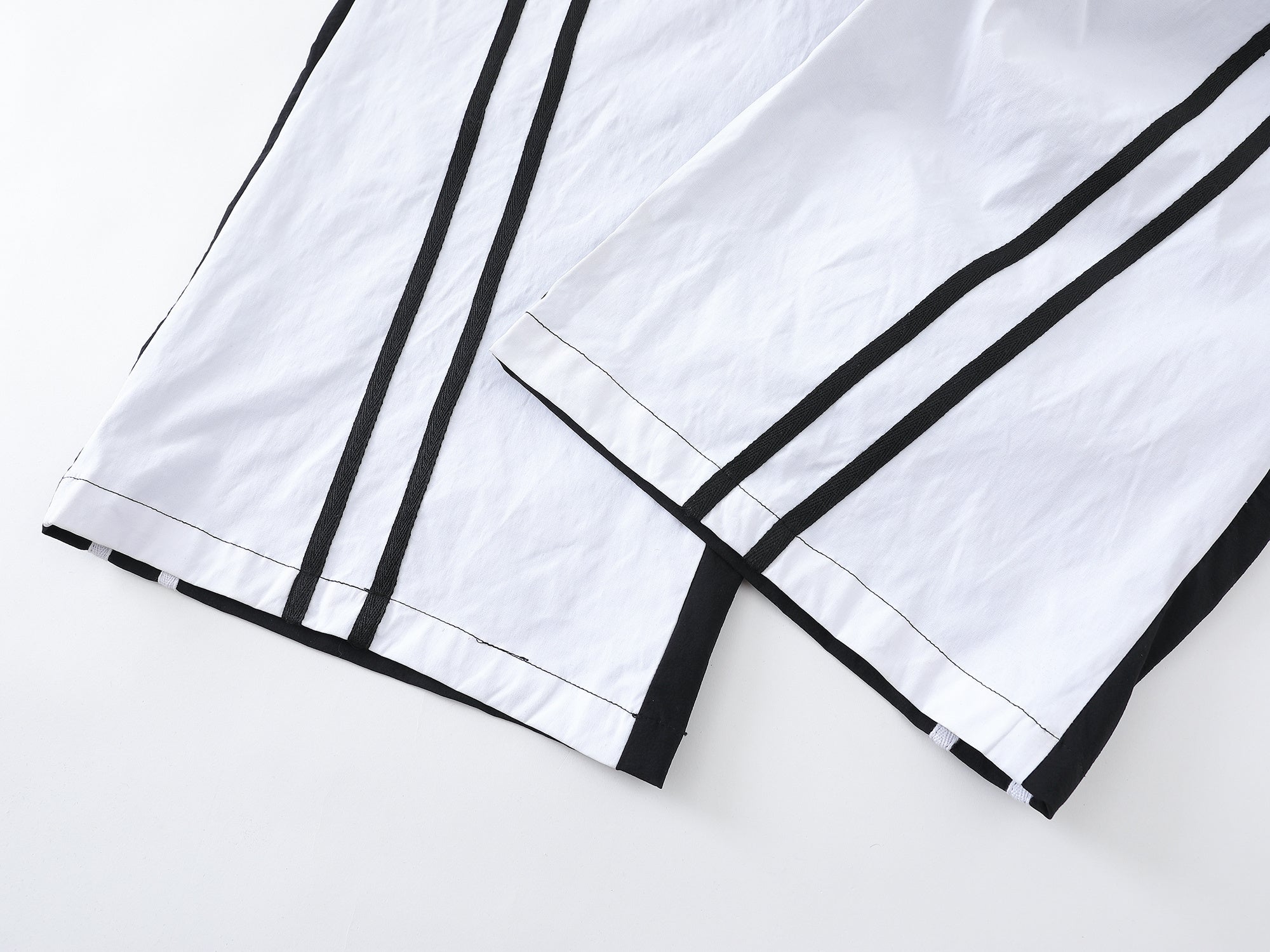Omirad Contrast Track Wide-Leg Pants | Two-Tone Stripe