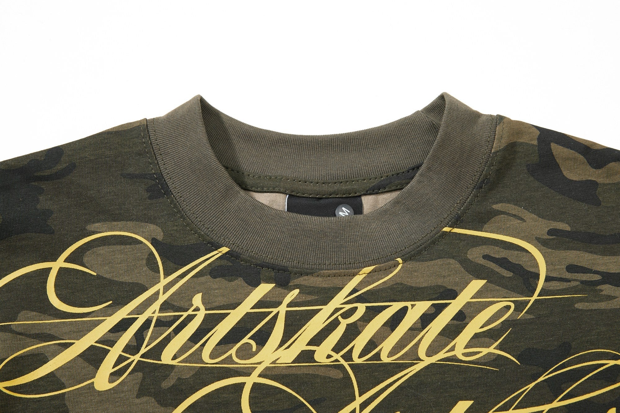Artskate Artpark Camo Script Graphic T-Shirt | Streetwear