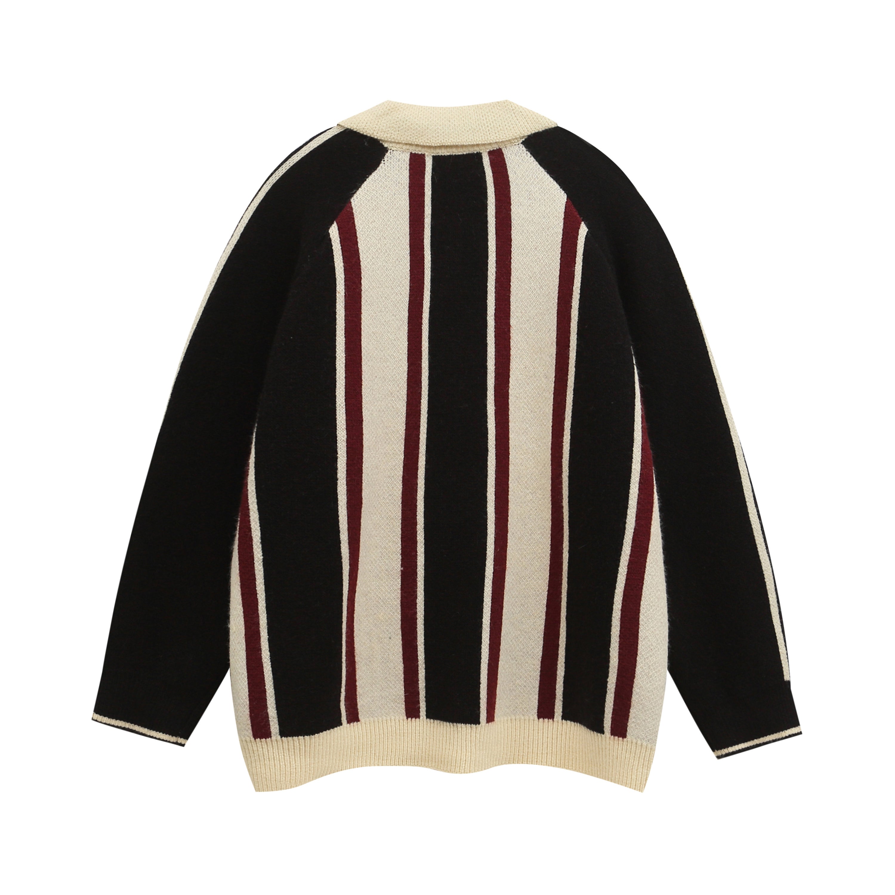 Mafaer Motorcycle Racing Knit Sweater | Retro Stripe Pullover