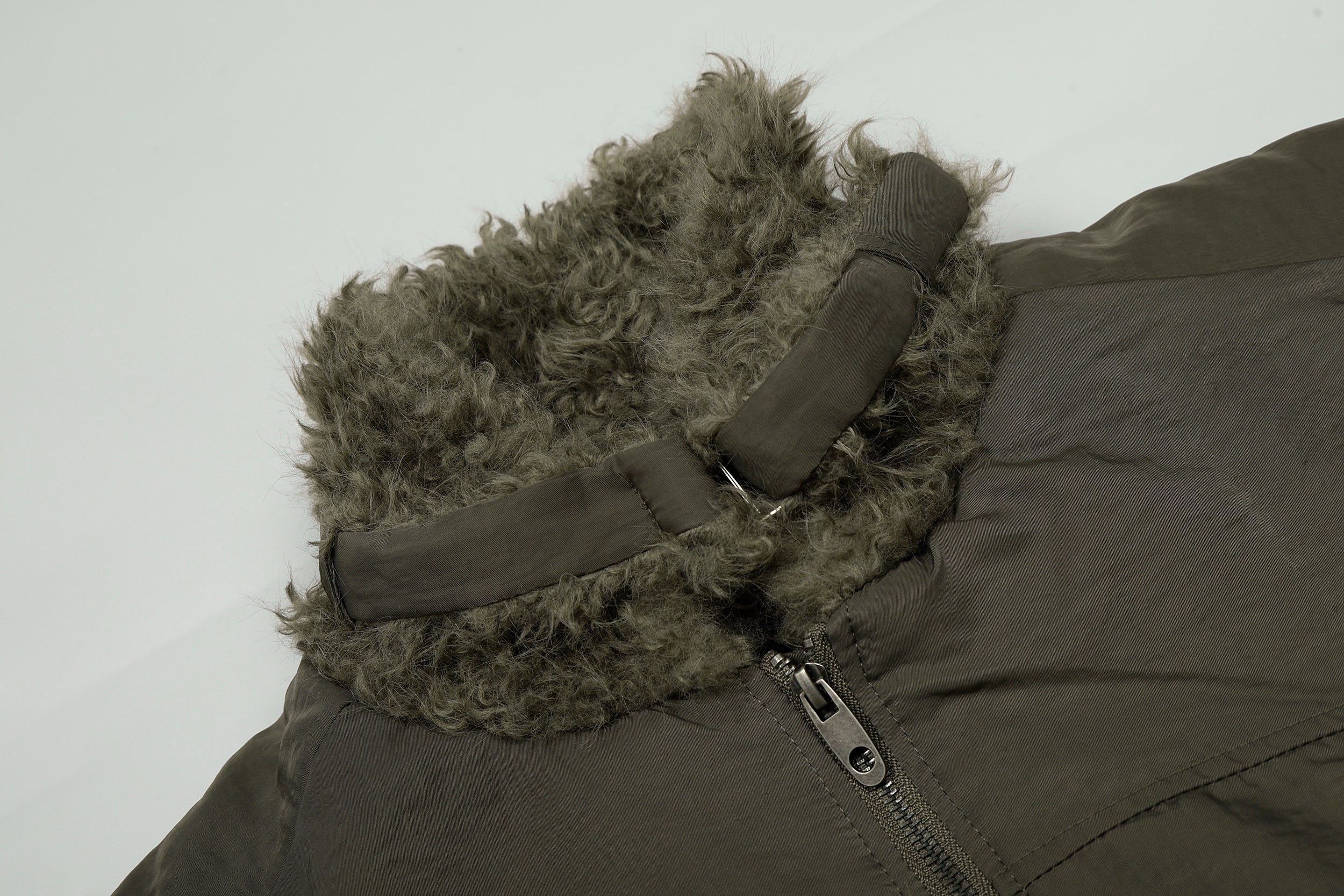 Faux Fur Collar Bomber Jacket | Military Streetwear