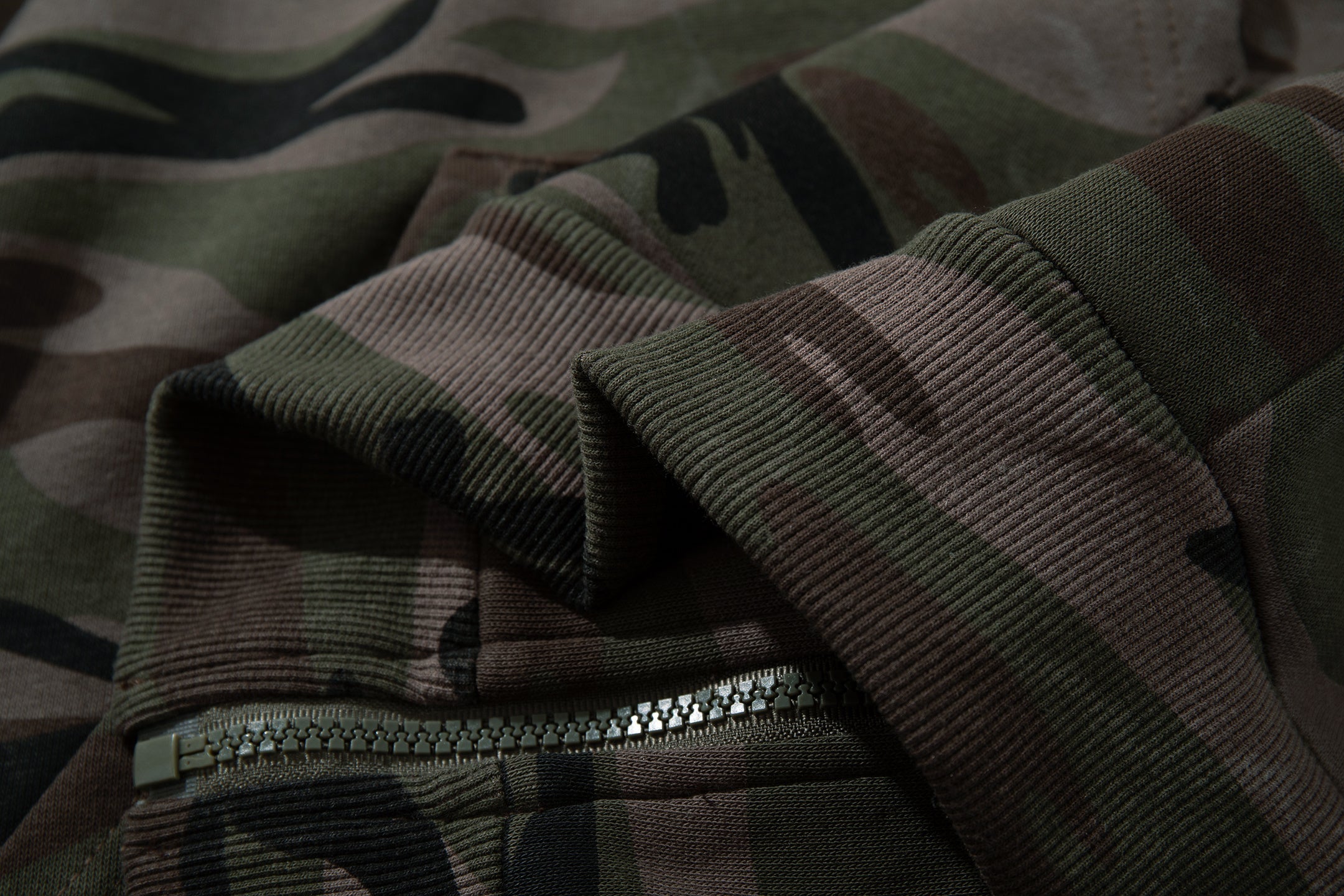 Omirad Camo Zip-Up Hoodie | Chenille Varsity Street Hoodie