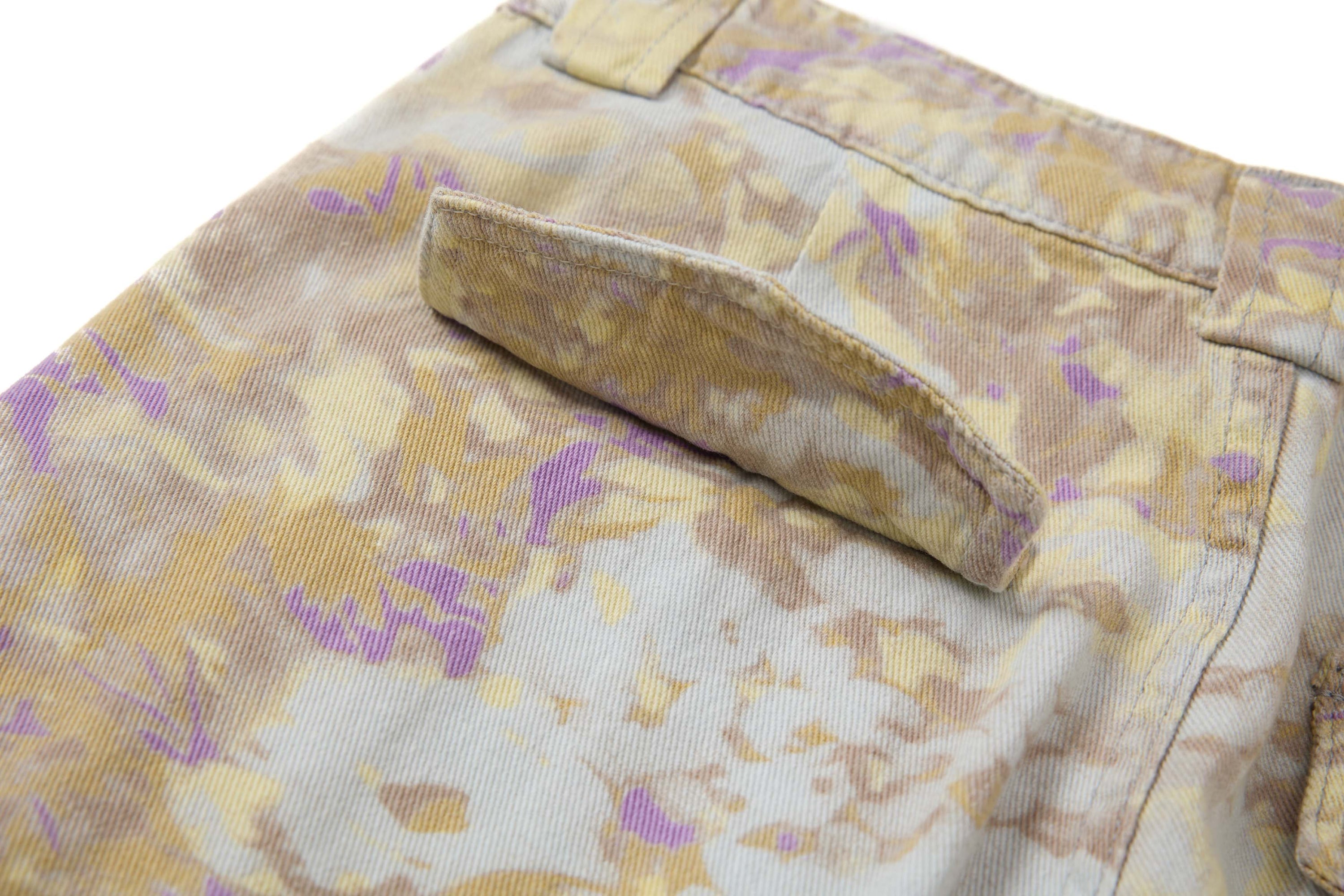 Abstract Camo Wide-Leg Cargo Pants | 100% Cotton