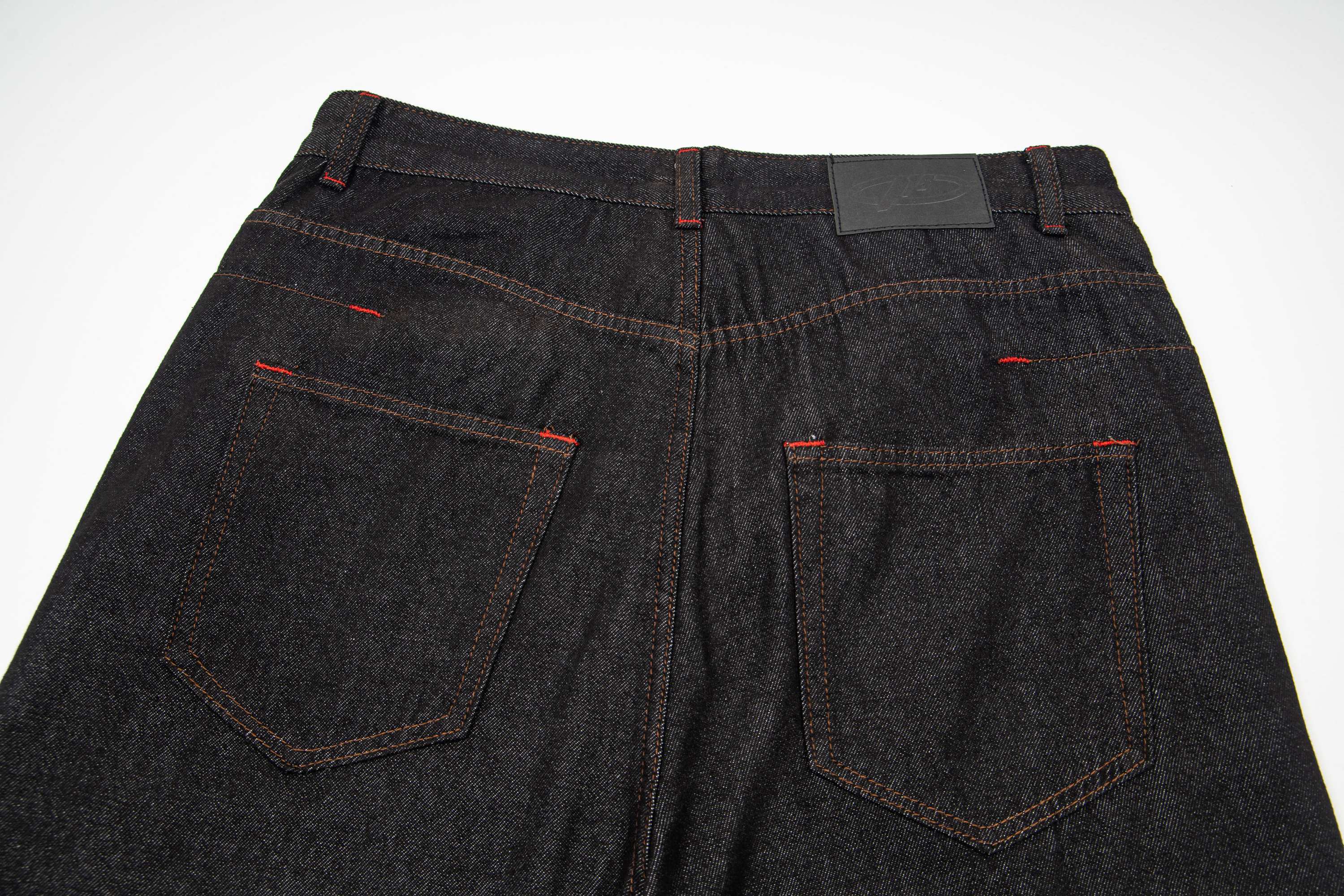 Omirad Hook Closure Wide-Leg Denim Pants | Dark Wash