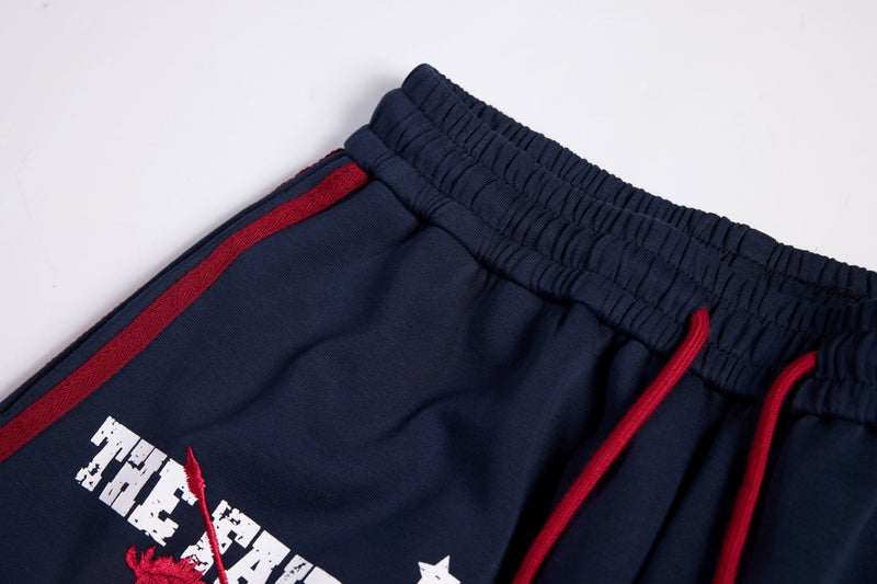 Retro College Badge Wide-Leg Sweatpants | Varsity Streetwear