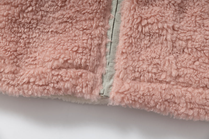 Colorblock Sherpa Fleece Zip Jacket | Retro High-Neck