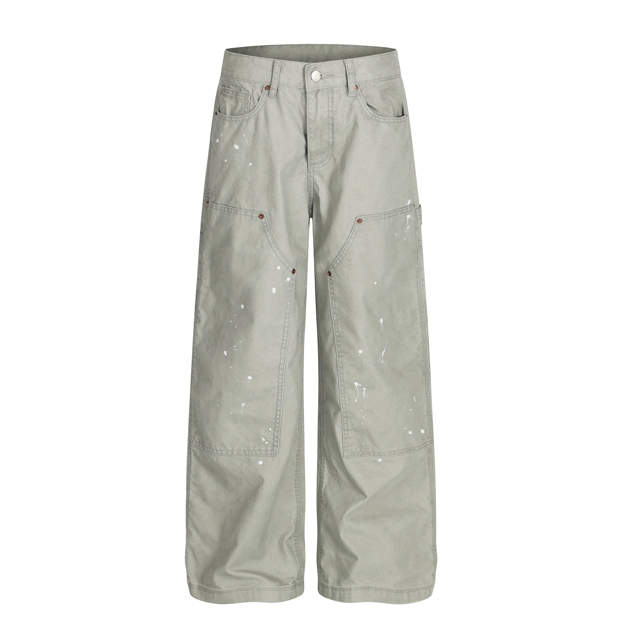 Paint-Splatter Carpenter Pants | Heavyweight Cotton Workwear