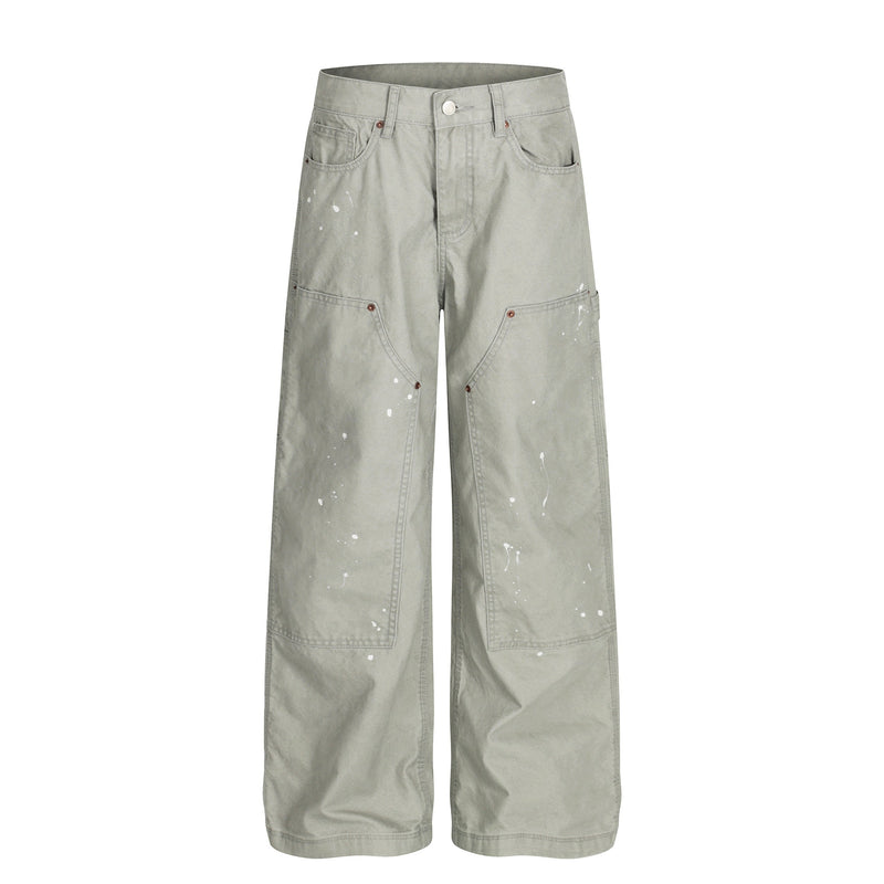 Paint-Splatter Carpenter Pants | Heavyweight Cotton Workwear