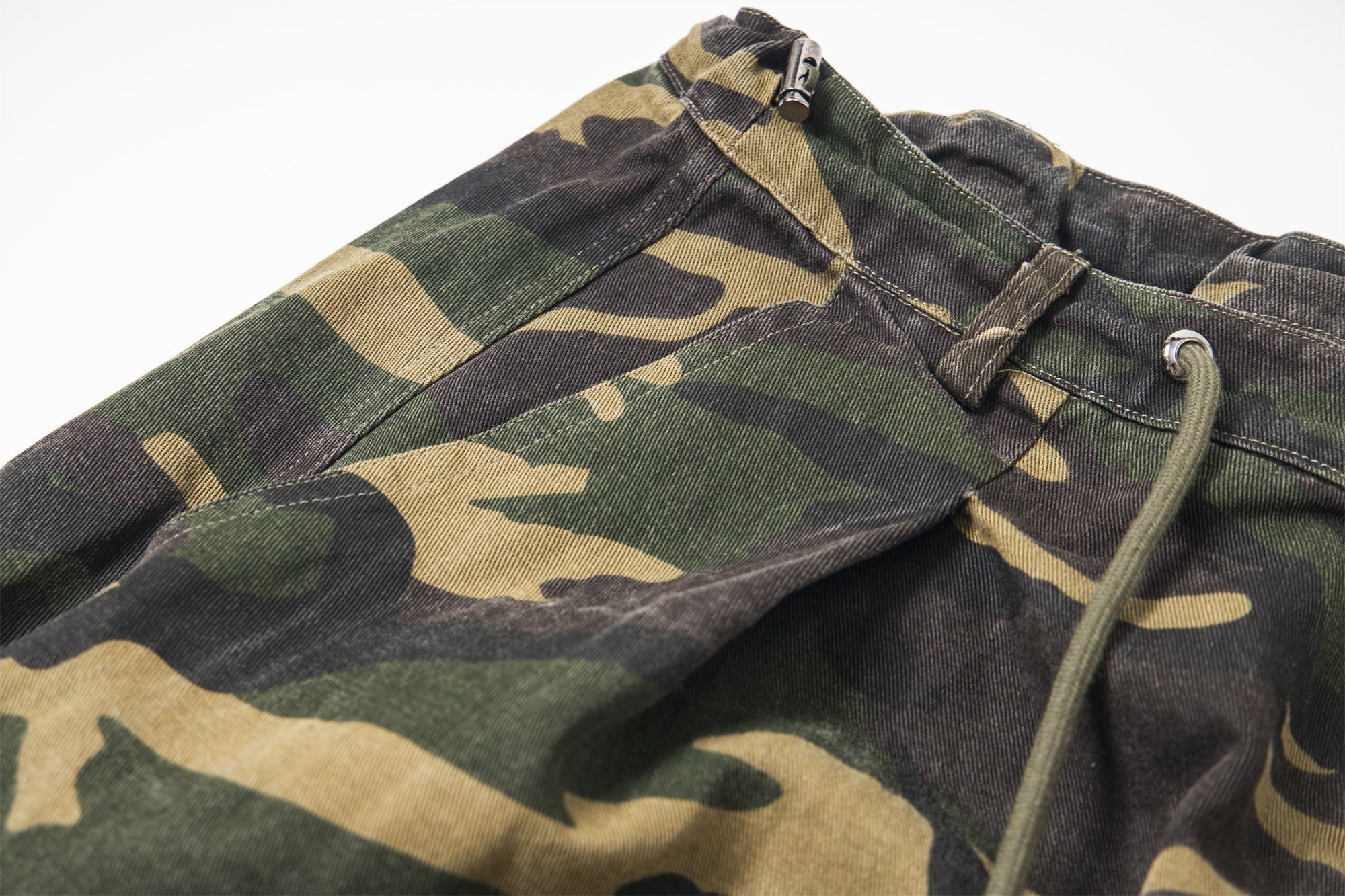 Omirad Camo Wide-Leg Cotton Pants | Military Streetwear