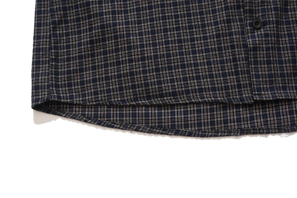 Omirad Raw-Edge Plaid Sleeveless Cotton Shirt | Streetwear