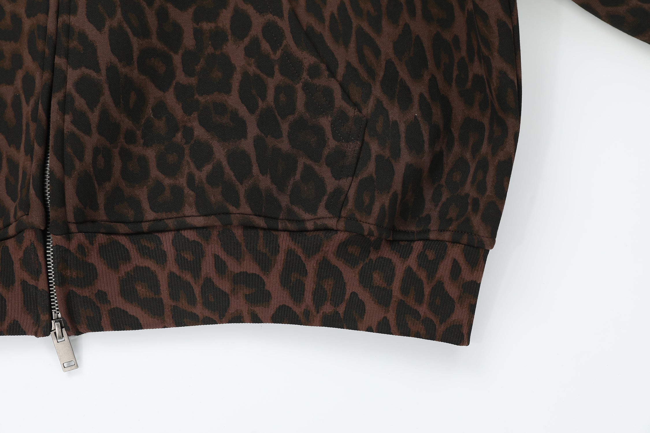 Omirad Leopard Crest Zip Hoodie | Street Varsity Style