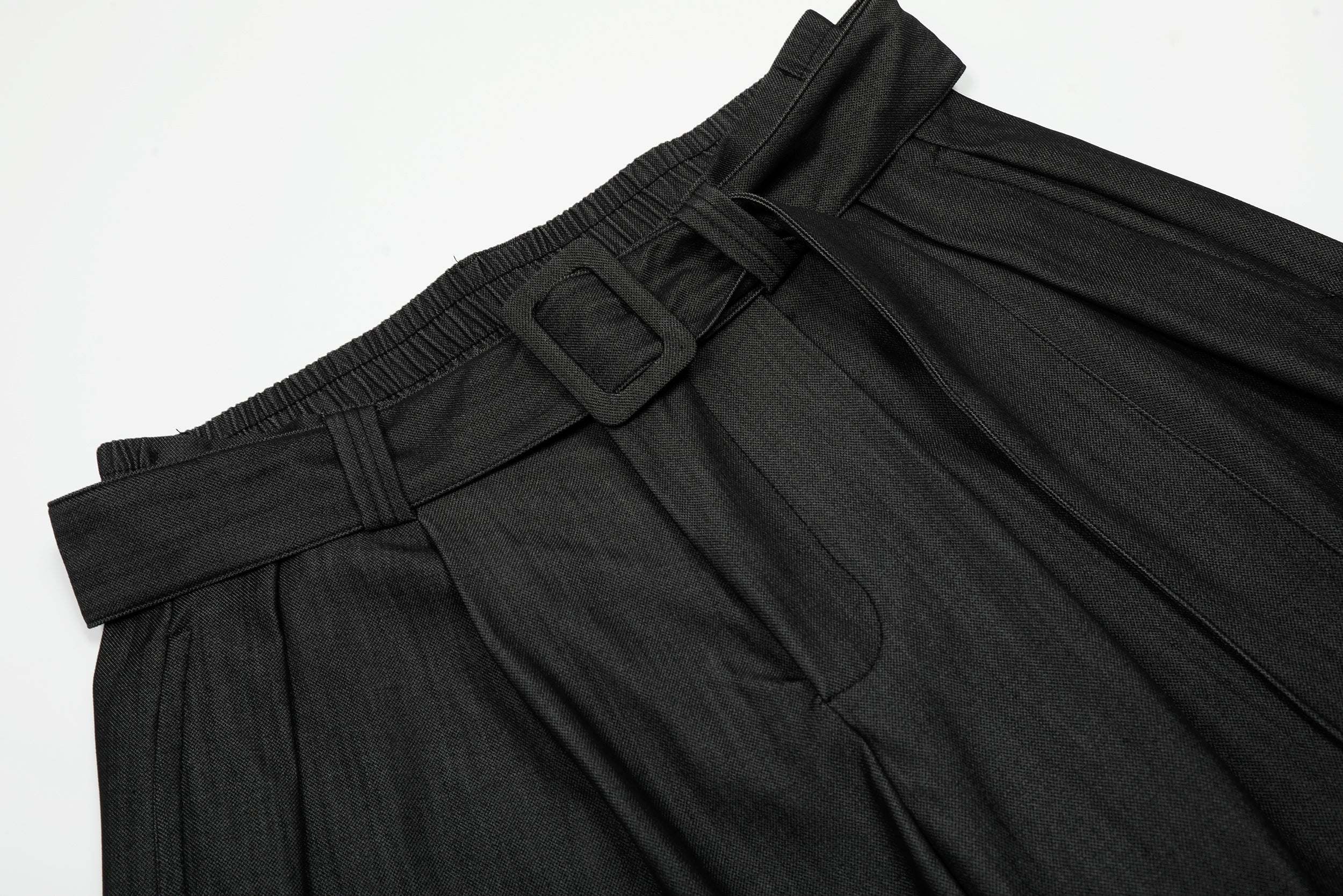 Omirad Draped Balloon Wide-Leg Pants with Belt