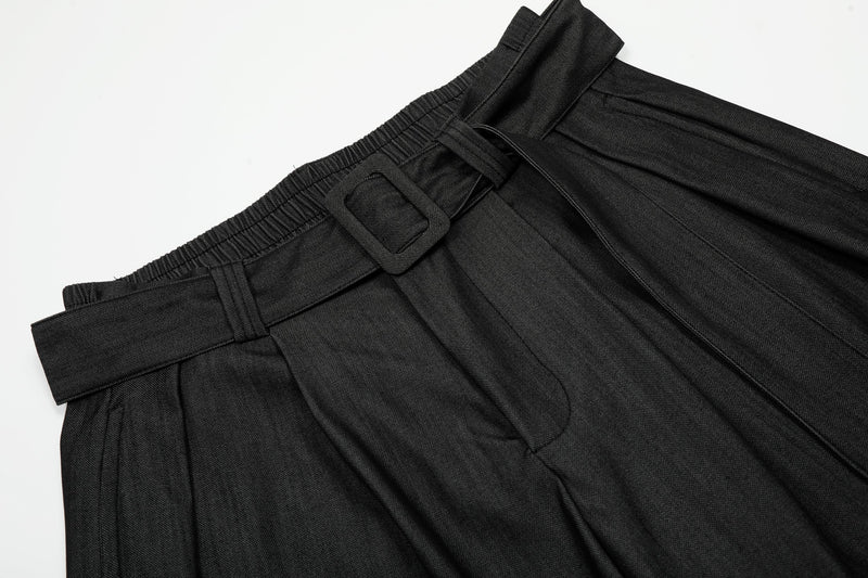 Omirad Draped Balloon Wide-Leg Pants with Belt
