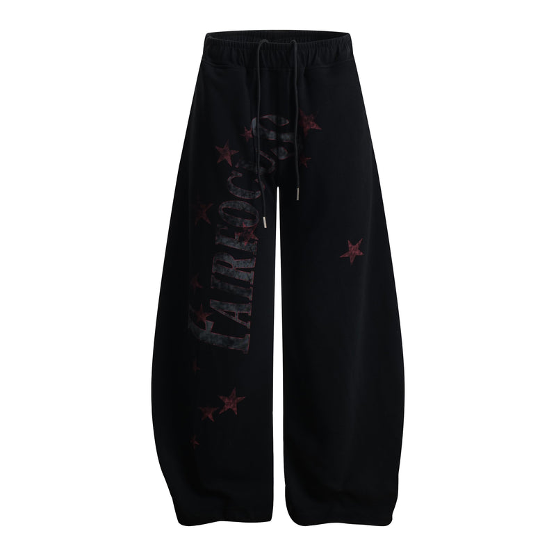 Fairfocus Star Print Wide-Leg Sweatpants | Vintage Streetwear