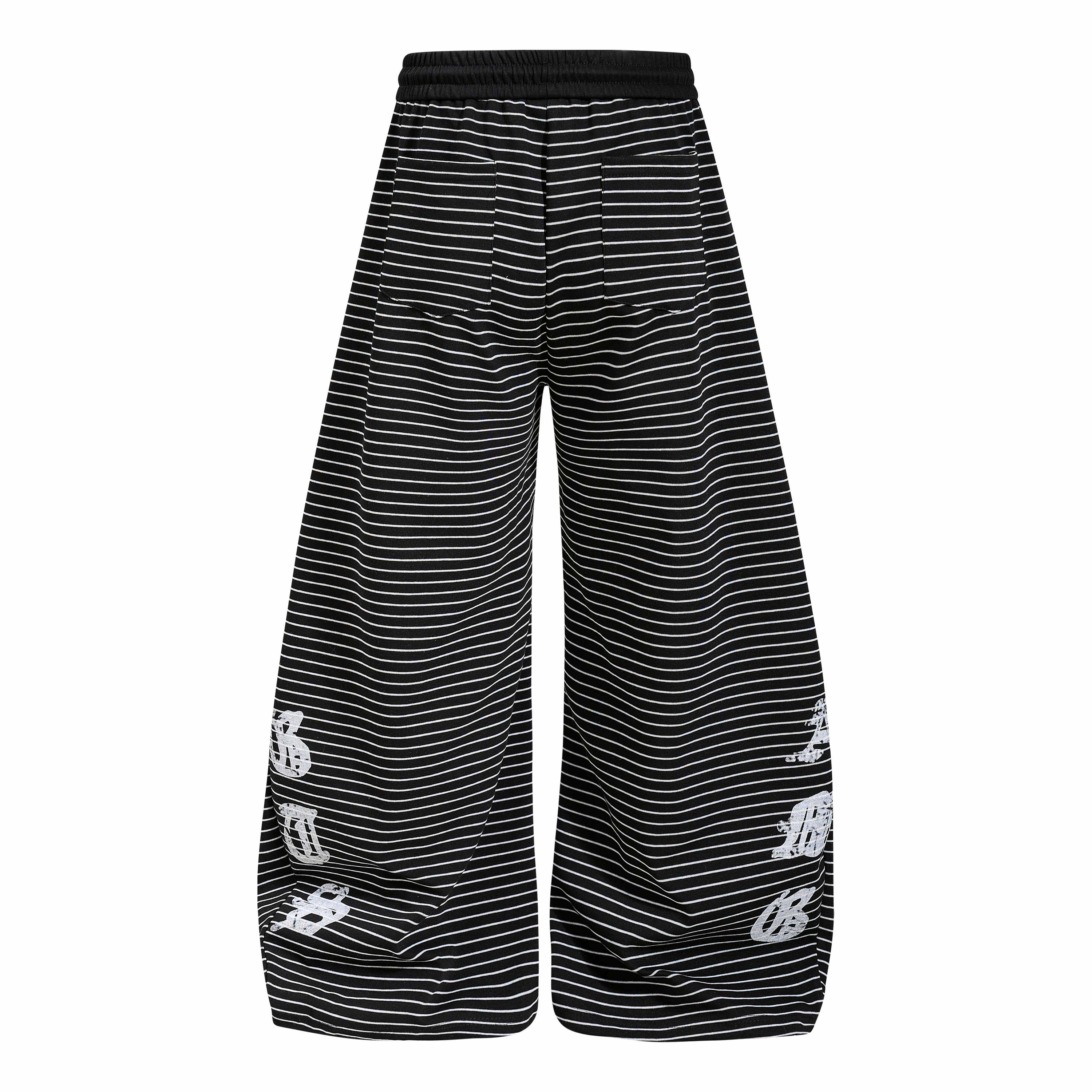 Striped Gothic Draped Wide-Leg Pants | Free Spirit Print