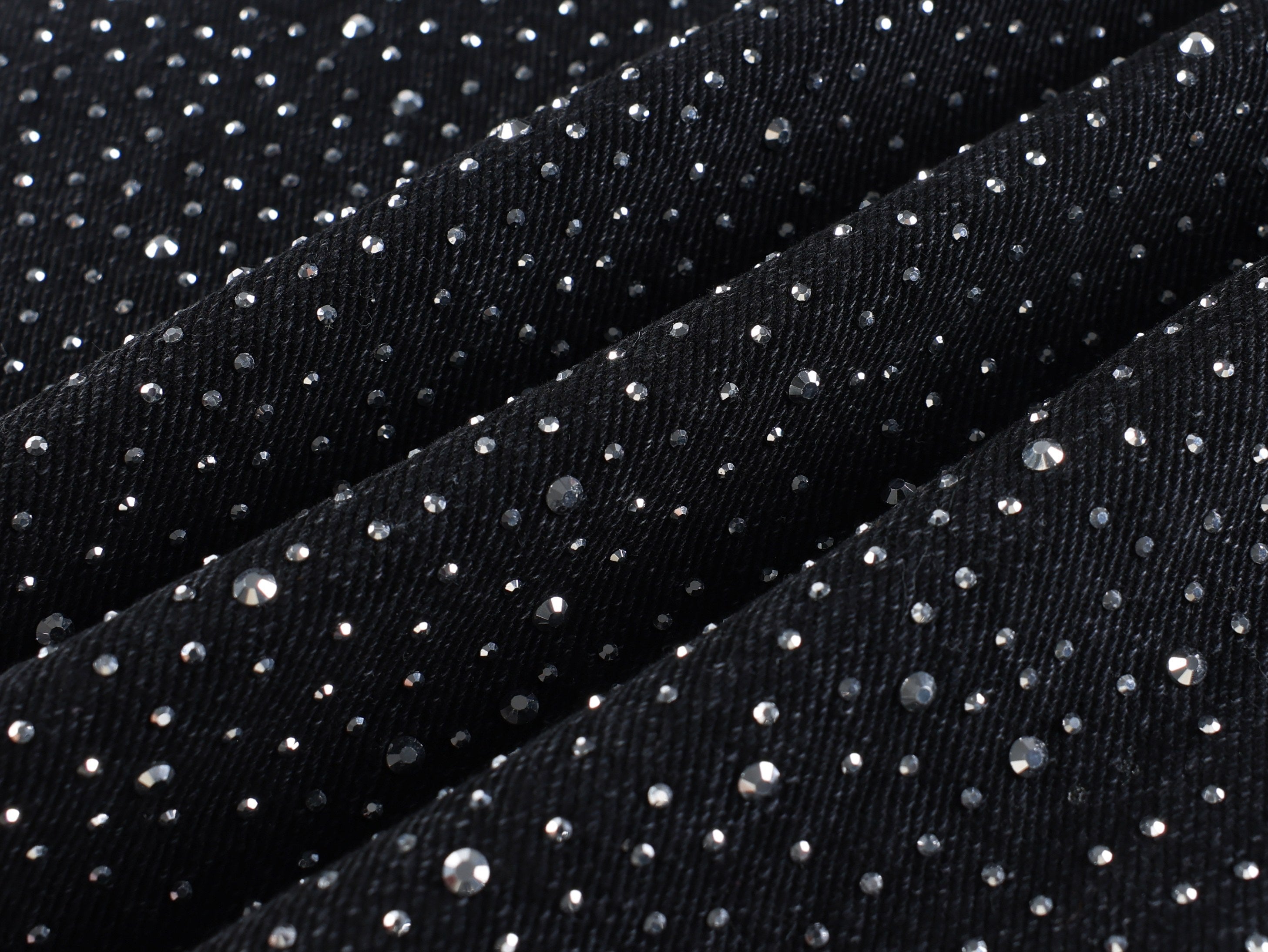 Omirad Starlight Dust Wide-Leg Baggy Jeans | Rhinestone Denim