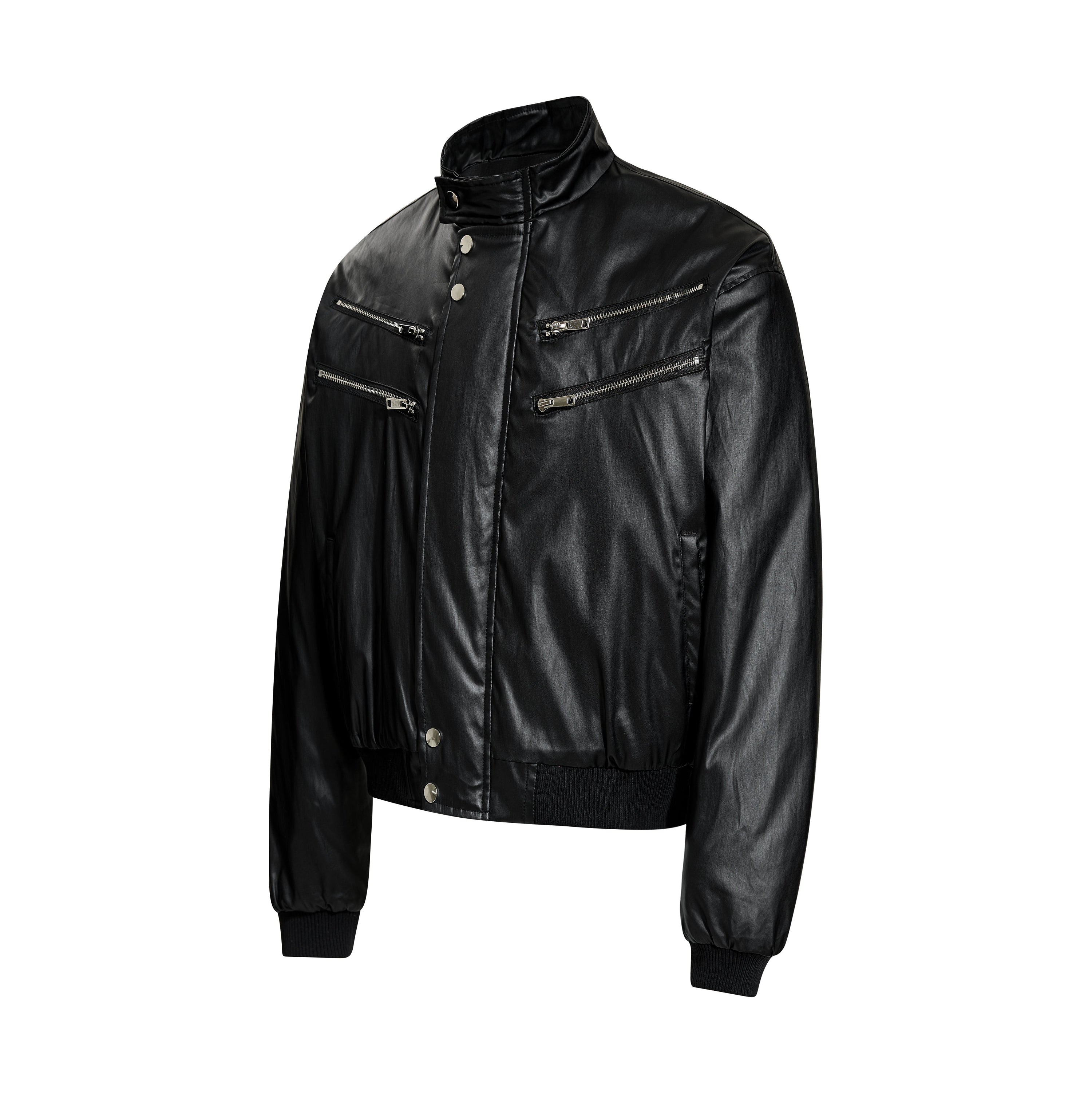 Omirad Dual-Zip PU Bomber Jacket | Moto Street Style