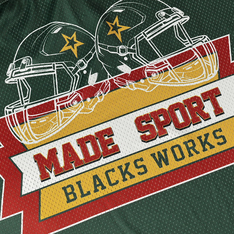 Helmet Graphic Football Jersey | Streetwear Performance Mesh