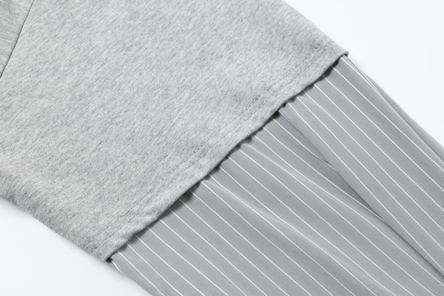 Omirad Layered Long Sleeve Tee | Striped Sleeve Streetwear