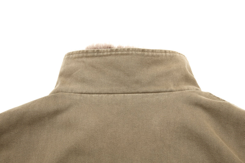 Omirad Layered Utility Bomber Jacket with Faux Fur Collar