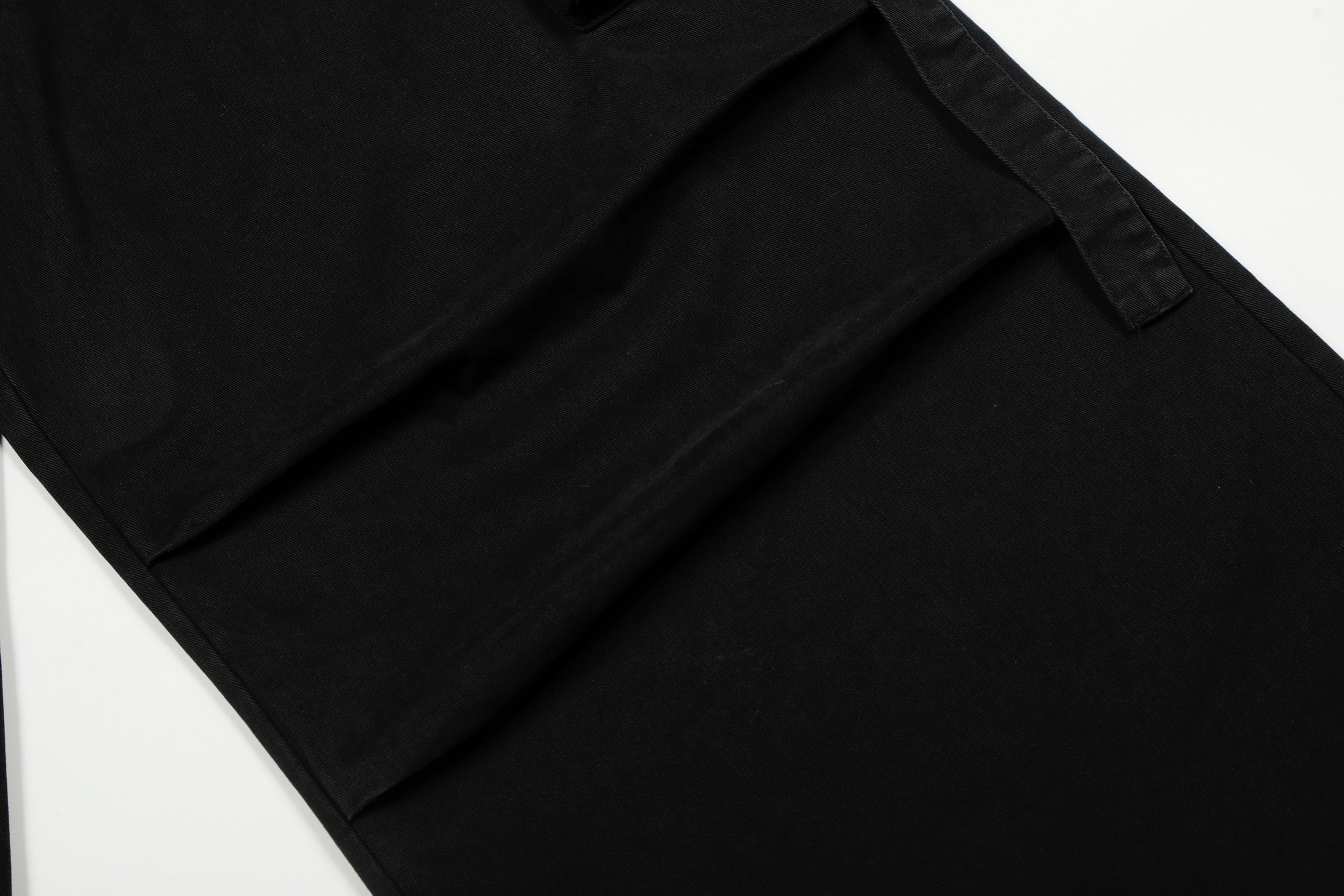 Omirad Typography Cargo Wide-Leg Pants | Black Streetwear
